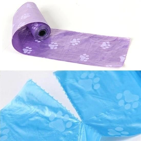 4'lü Rulo Pati Desenli Kaka Poşetleri ve Taşıyıcı Kılıf - Pawliox