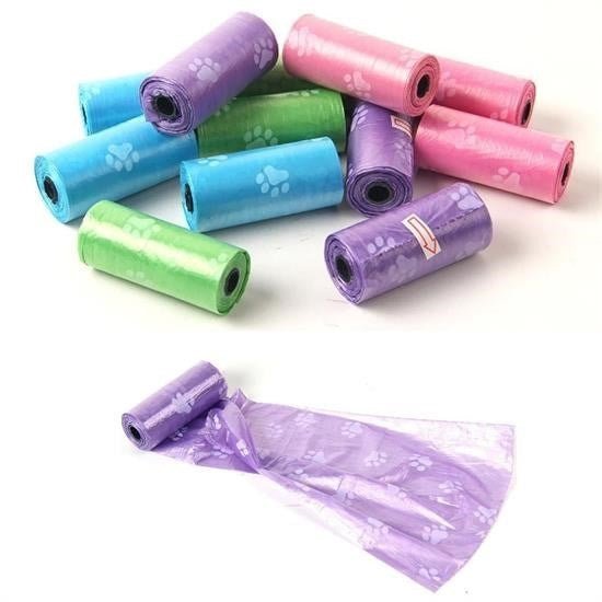 4'lü Rulo Pati Desenli Kaka Poşetleri ve Taşıyıcı Kılıf - Pawliox