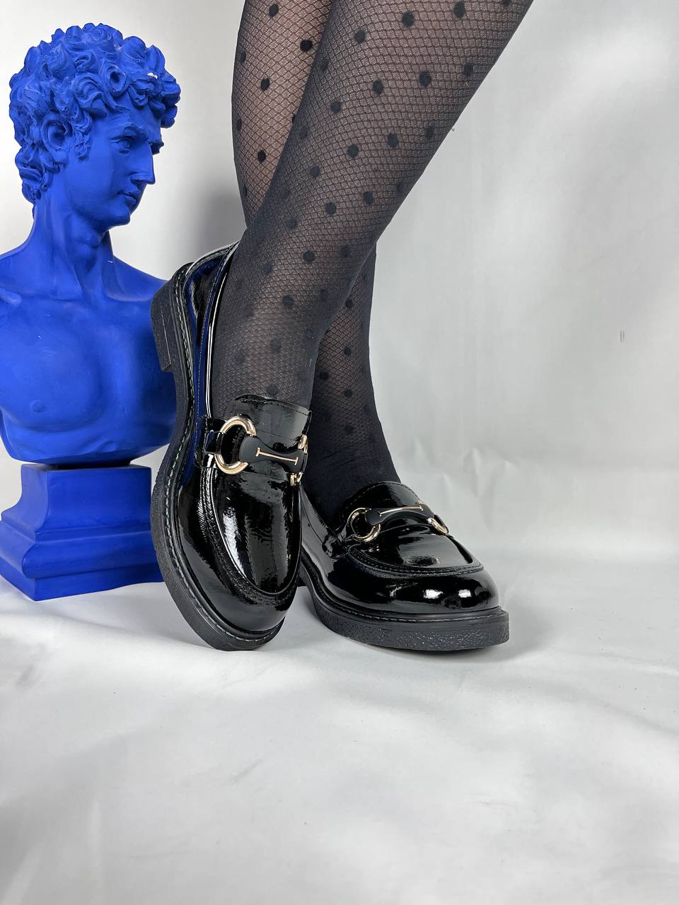 KB - 801 Kömür Rugan Kadın Babet - Pawliox