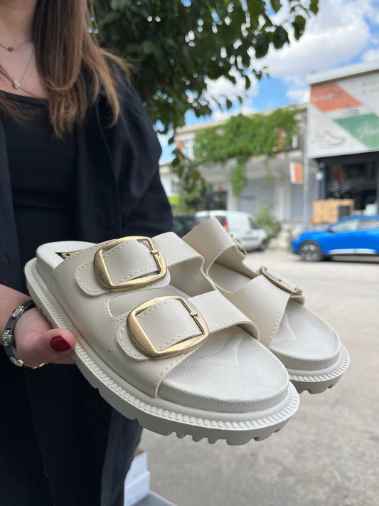 KBTX - 1 Bej Kadın Terlik - Pawliox