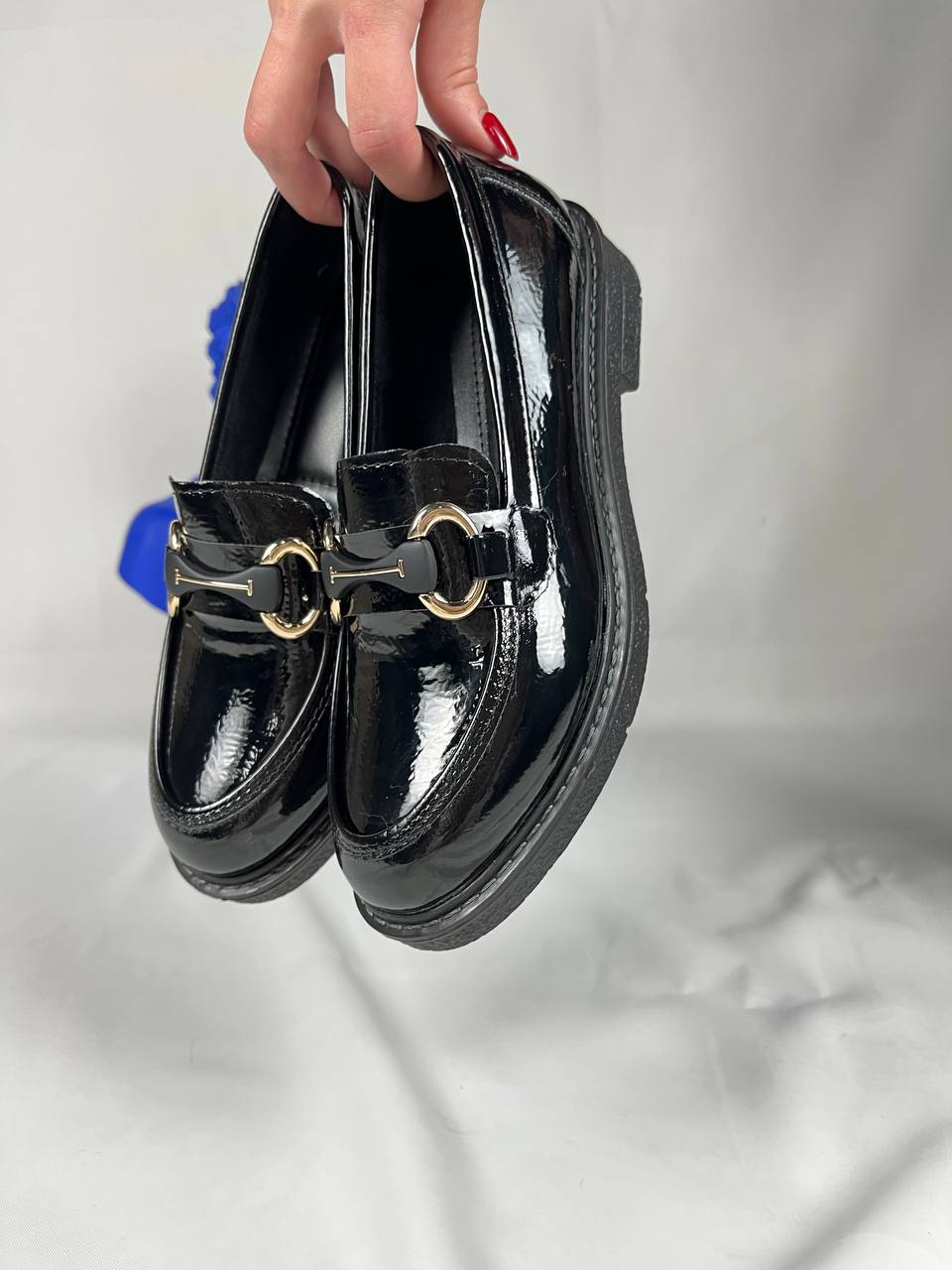 KB - 801 Kömür Rugan Kadın Babet - Pawliox