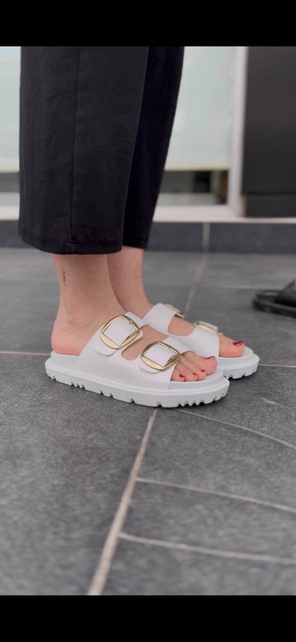 KBTX - 1 Beyaz Kadın Terlik - Pawliox