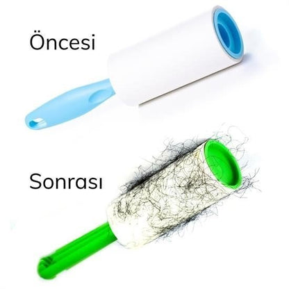 Tekrar Kullanılabilir Yapışkanlı Tüy Toplama Rulo Aparatı - Pawliox